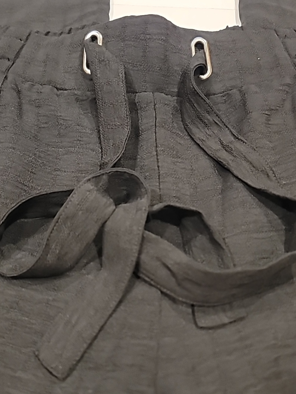 Chloe + Jasmine Black Wide Leg Drawstring Pants Large - Picture 6 of 13